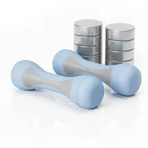 Relaxdays Verstellbare Hanteln 2er Set Kurzhanteln blau/grau