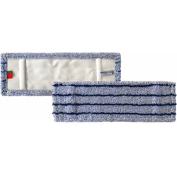 RUNNER BLUE Moppbezug, Wischbezug aus Microfaser für die Nass- und Trockenreinigung, Breite: 50 cm, mit Deckblatt