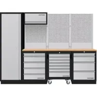 Kraftwerk Mobilio 4er Kombi, Hochschrank, Lochwand, Buche