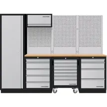 Kraftwerk Mobilio 4er Kombi, Hochschrank, Lochwand, Buche