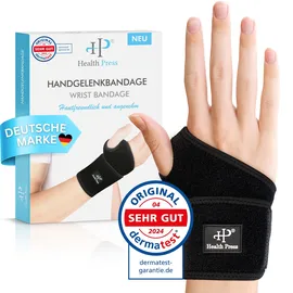 Health Press Handgelenkbandage 1 St. Schwarz
