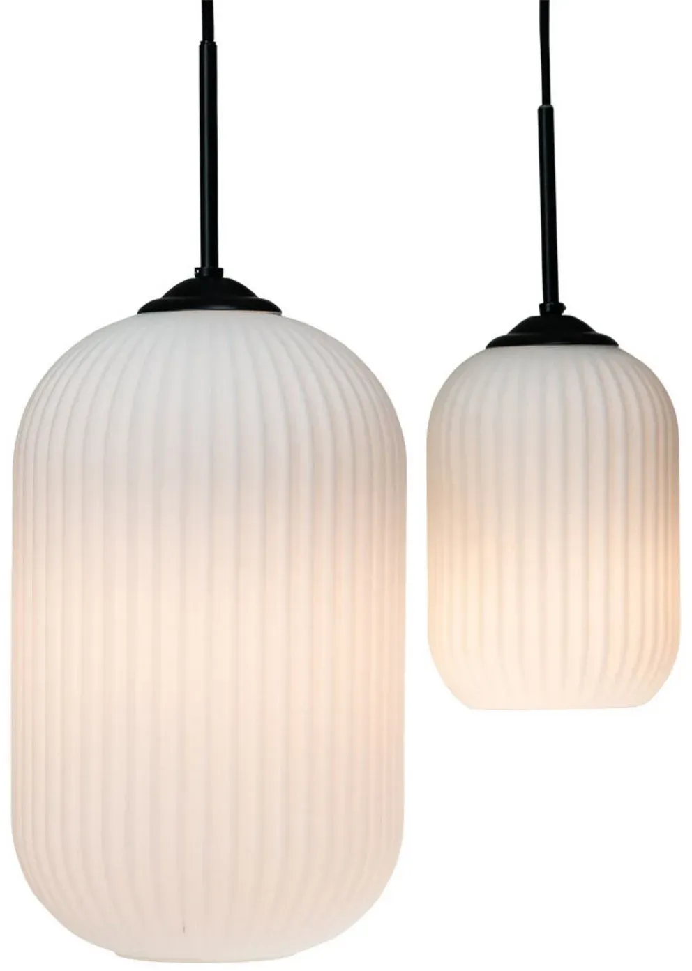 Pendelleuchte Dyberg Larsen, Riflet, dimmbar, Weiß, für Wohnzimmer, Glas - 33