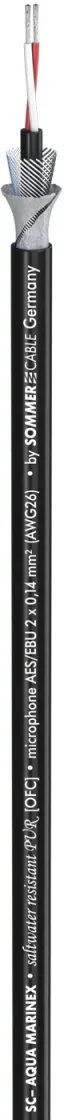 Mikrofonkabel SC-AQUA MARINEX MIKRO; 2 x 0,14 mm2; schwarz