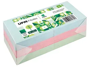 UPM Notes Pastellmix Haftnotizen doppelte Haftung farbsortiert 12 Blöcke