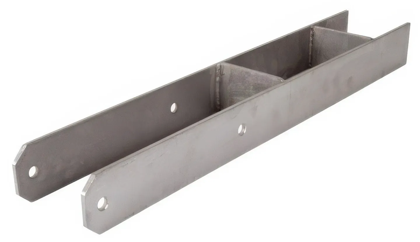 H-Pfostenträger 14 x 14 cm, silber – H-Anker aus verzinktem Stahl – quadratischer Pfostenhalter zum Einbetonieren – ideal für H-Träger-Bauten