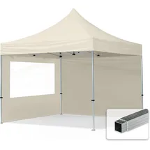 TOOLPORT Faltpavillon Economy 3 x 3 m inkl. 2 Seitenteile creme 59003
