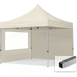 TOOLPORT Faltpavillon Economy 3 x 3 m inkl. 2 Seitenteile creme 59003