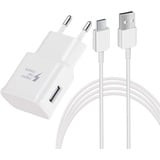 Ladeadapter mit Schnellladefunktion (USB Typ-C) Schnellladegerät mit Original Ladekabel 1,5m Für Samsung Galaxy S10/S9/S8/S10e/S10+/S8+/S9+/Note 8 9 20/S22/S21/S21+/S21 Ultra/ S20/Z Flip3/A30/A53