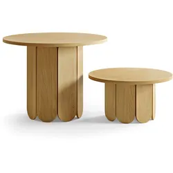 Couchtisch WOODMAN "Soft", beige (natur, natur, natur), B:78cm H:40,9cm T:78cm, Tische, besonderes Design, Breite 78 cm