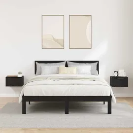 vidaXL Nachttisch 2 pcs Schwarz Eichen-Optik 34 x 30 x 20 cm