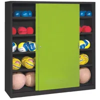C+P Ballschrank mit Vollblech-Schiebetüren (Typ 4), HxBxT 195x190x60 cm,