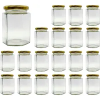 Espirito rebelde 20x Kleines Sechseckiges Honigglas, mit Deckel, 270