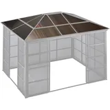 KONIFERA Pavillon-Ersatzdach, Dachplatten für »Antigua«, BxT: 300x365 cm braun