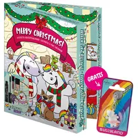 Einhorn Adventskalender für Kinder I Gefüllt mit Accessoires, Beauty- und Kosmetik Produkten von Pummeleinhorn I In Deko-Box zum Aufstellen I Liebevolle Geschenkidee für Mädchen und Einhorn Fans