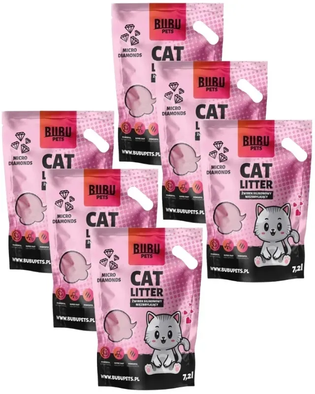 BUBU Pets Silikon-Zwischenlage Micro Pink Streu 6x7,2l