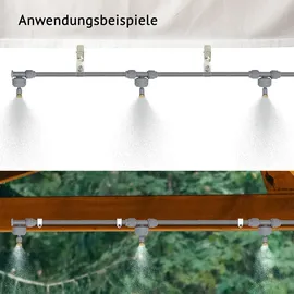 Bradas Flächenregner Sprühnebel Set 8 m grau