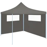 vidaXL Pavillon-Seitenwand mit Fenstern 6x2 m Anthrazit