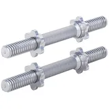 Gorilla Sports Kurzhantelstangenset 30 mm Chrom 42 cm Sternverschluss silber|silber|silber <10kg