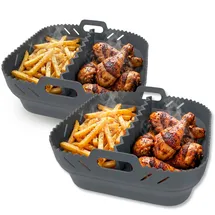 GOURMETmaxx Silikonform Heißluftfritteuse 4L 21,2 x 21,2 x 8 cm