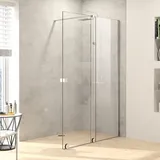 Hüppe Xtensa pure Gleittür mit festem Segment 100 x 200 cm XT0201069321