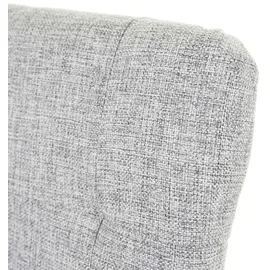 Mendler 4er-Set Esszimmerstuhl HWC-E58, Stuhl Essstühle, FSC®-zertifiziert ~ Stoff/Textil grau, helle Beine