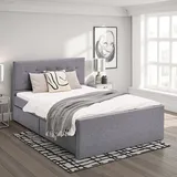 Homestyle4u Polsterbett 120 x 200 cm Grau