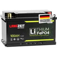LANGZEIT Batterien LiFePO4 100Ah 12V Lithium Batterie Wohnmobil