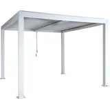 MCW Pergola L46 Weiß 11cm-Alu-Gestell 3x3m