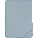 biberna 0012344 Frottee-Stretch 180 x 200 - 200 x 200 cm hellblau