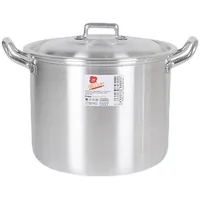 BigBuy Kochtopf mit Deckel, Aluminium, 27 x 22 x