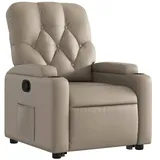 vidaXL Relaxsessel mit Aufstehhilfe Kunstleder 142 x 75 x 100 cm Braun