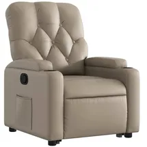 vidaXL Relaxsessel mit Aufstehhilfe Kunstleder 142 x 75 x 100 cm Braun