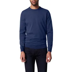 Rundhalspullover PIERRE CARDIN "Strick RH", Herren, Gr. XXL, blau (navy blazer), Strick, Obermaterial: 100% Baumwolle, casual, Rundhals, Langarm Bündchen, Pullover
