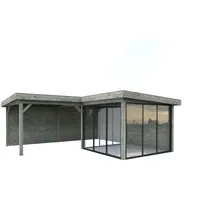 Palmako Gartenhaus Lenna 5,88 x 5,88 m Grau