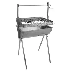 Schneider Grillgeräte Schneider Schaschlikgrill Muqqi aus Edelstahl für 9 Spieße 85 x 75 x 45 cm