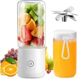 Tragbarer Standmixer, Mini-standmixer Mit 8 Klingen, Usb-aufladbar, 380 Ml Fruchtmixer, Entsafter, Persönlicher Tragbarer Mixbecher, Mini-smoothie-maker Für Smoothies, Milchshakes, Eiscreme Und Geträn