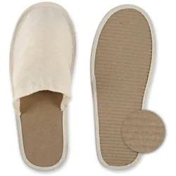 10 Paar BIO Hotelslipper geschlossen 28,5 cm aus Papier, Baumwolle, Leinen