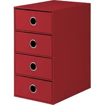 RÖSSLER Schubladenbox S.O.H.O. 4-tlg. rot