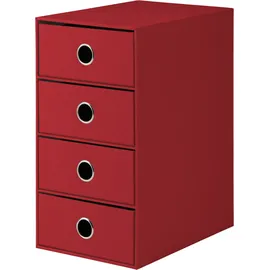 RÖSSLER Schubladenbox S.O.H.O. 4-tlg. rot