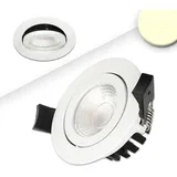 ISOLED LED Einbaustrahler Glas Metall 3,0 cm IP65 8W 650lm warmweiß
