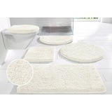 my home Badematte Sanremo, Badvorleger, Badezimmer Teppich, sehr weich, Höhe 30 mm, rutschhemmend beschichtet, fußbodenheizungsgeeignet, schnell trocknend, Polyester, rund, Badteppich, unifarben, rechteckig, rund & als 3-tlg. Set erhältlich beige rund | Ø 120 cm x 30 mm