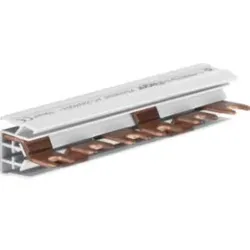 Hager KDN363M Phasenschiene 3 polig mit Gabelanschluss 10mm2 63A 6 Module.Phasenschiene für passende Modulargeräte.