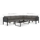 vidaXL Garten-Lounge-Set anthrazit 49401