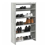 VidaXL Schuhregal Grau Sonoma 60x25x100 cm Holzwerkstoff