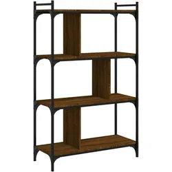 vidaXL Bücherregal 4 Böden Braun Eiche-Optik 76x32x123cm Holzwerkstoff