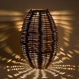 esotec Laterne Kunststoff, Metall H=60 cm Solar LED spritzwassergeschützt IP44 braun