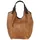 Samantha look Shopper echt Leder, Made in Italy, braun