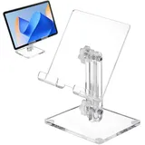 AHANDMAKER Acryl Tablet Ständer Halter Tragbarer Handy Ständerhalter Verstellbarer Transparenter Tablet Halter Für Den Schreibtisch Acryl Tablet Ständer Für Den Schreibtisch Passend Transparent