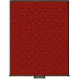 LINDNER Das Original Münzbox RAUCHGLAS mit 80 runden Vertiefungen für Münzen mit Ø23,5 mm