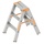 Layher Stufenstehleiter Topic 1043 2 x 3 Sprossen 1043003